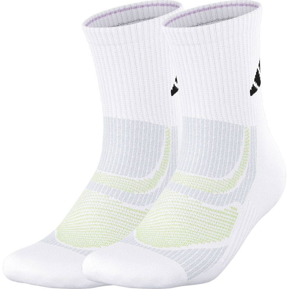 adidas Unisex Superlite Performance 2-Pack High Quarter Socks Unisex Accessories Socks
