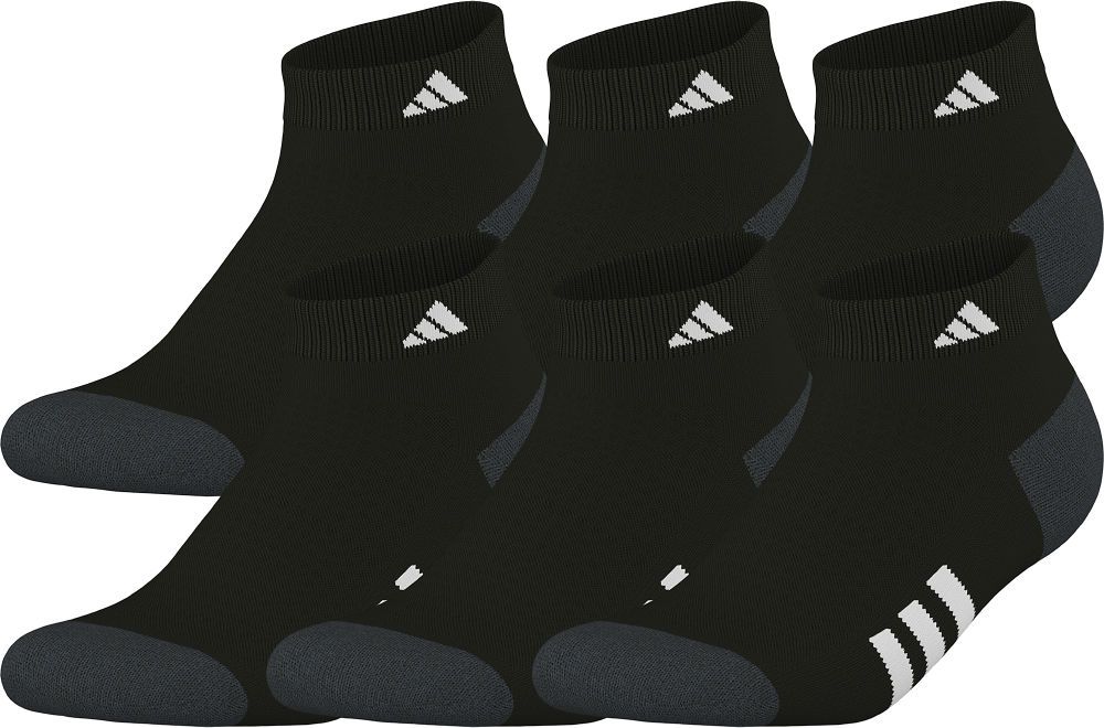 adidas Youth Athletic Cushioned 6-Pack Low Cut Socks (6-Pack)