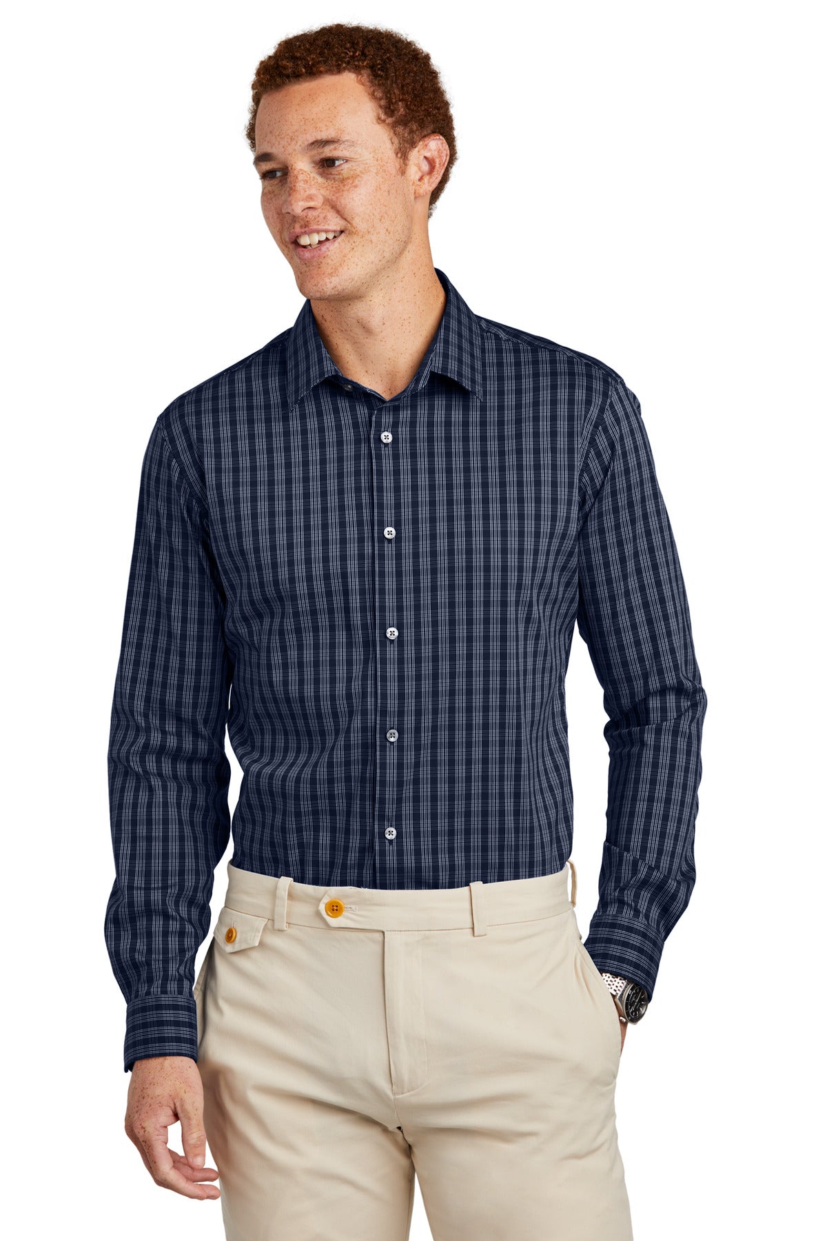 Brooks Brothers Tech Stretch Patterned Shirt. BB18006 Corporate Apparel Shirts & Tops