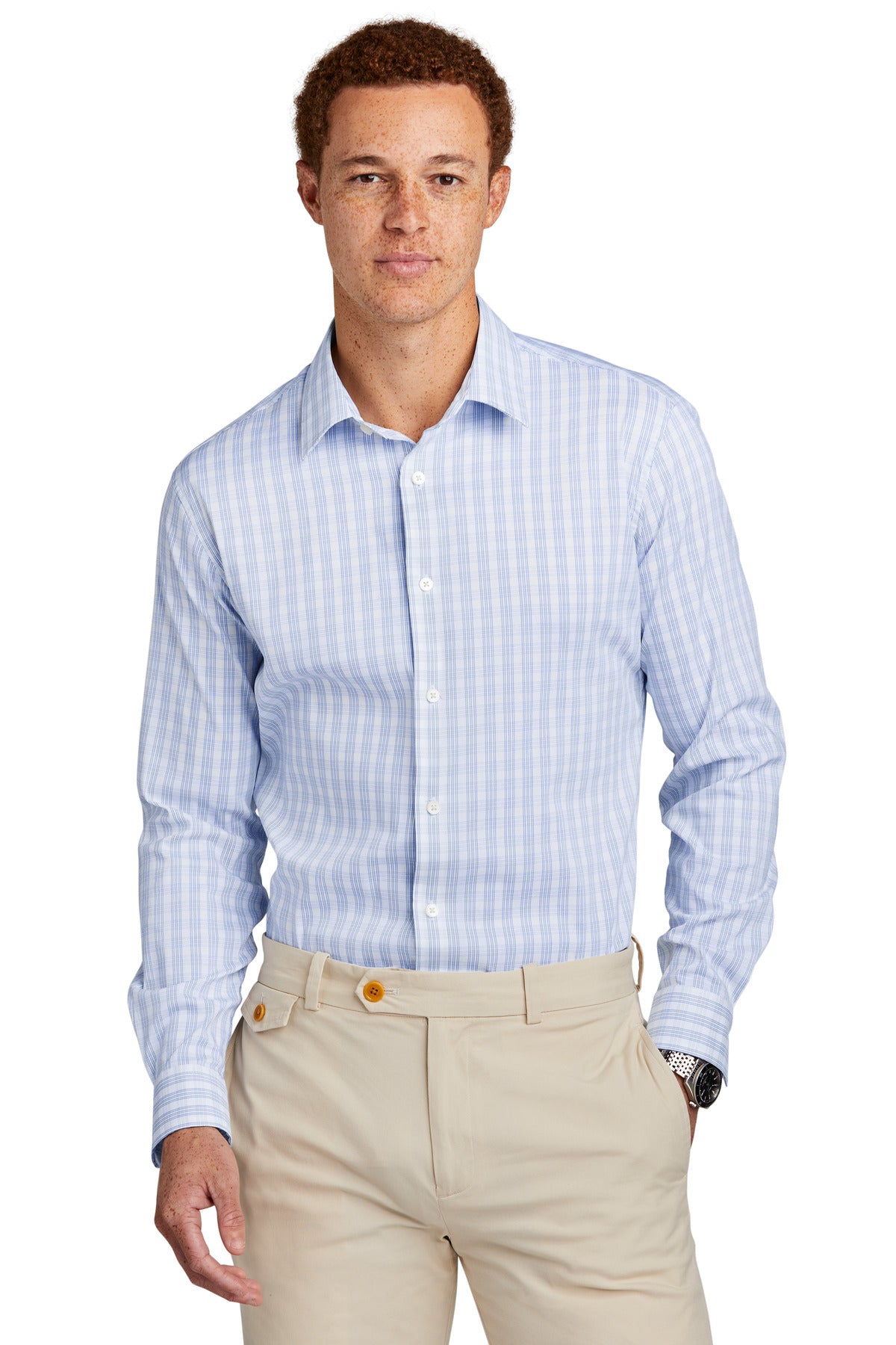 Brooks Brothers Tech Stretch Patterned Shirt. BB18006 Corporate Apparel Shirts & Tops