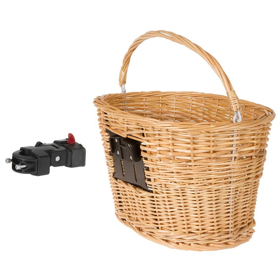 M-Wave BA-FW Clip Stem Wicker Basket Bicycle Accessories Packs/Racks/Baskets