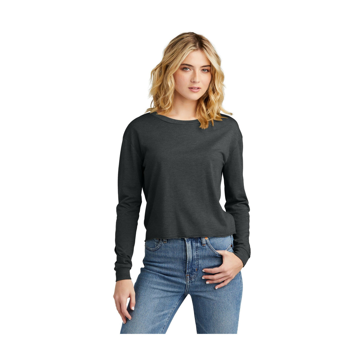 District Women's Perfect Tri Midi Long Sleeve Tee DT141