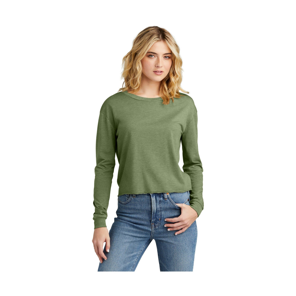 District Women's Perfect Tri Midi Long Sleeve Tee DT141