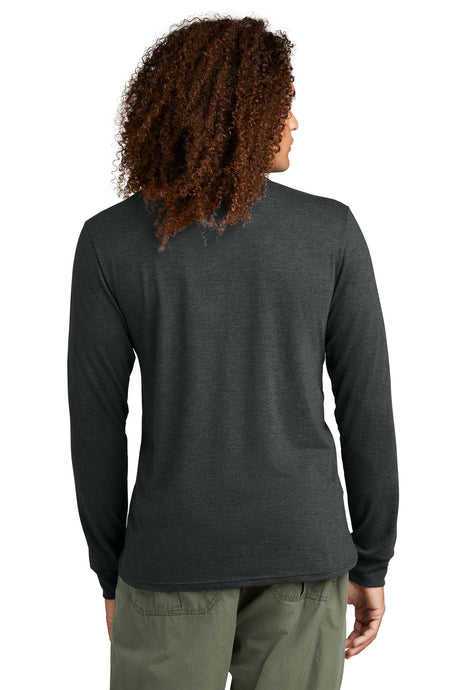 District Mens Perfect Tri Long Sleeve Henley DT145 Mens Apparel Shirts & Tops