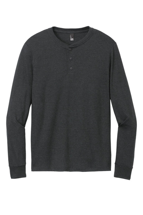 District Mens Perfect Tri Long Sleeve Henley DT145 Mens Apparel Shirts & Tops
