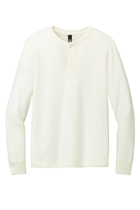District Mens Perfect Tri Long Sleeve Henley DT145 Mens Apparel Shirts & Tops
