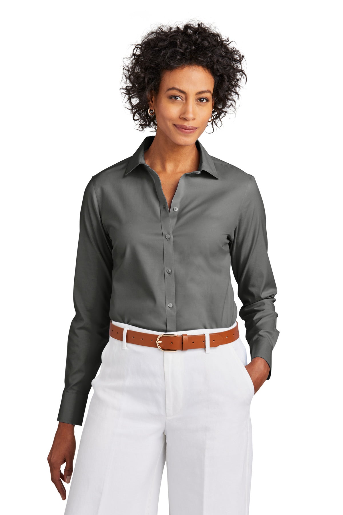 Brooks Brothers Women's Wrinkle-Free Stretch Pinpoint Shirt. BB18001 Corporate Apparel Shirts & Tops