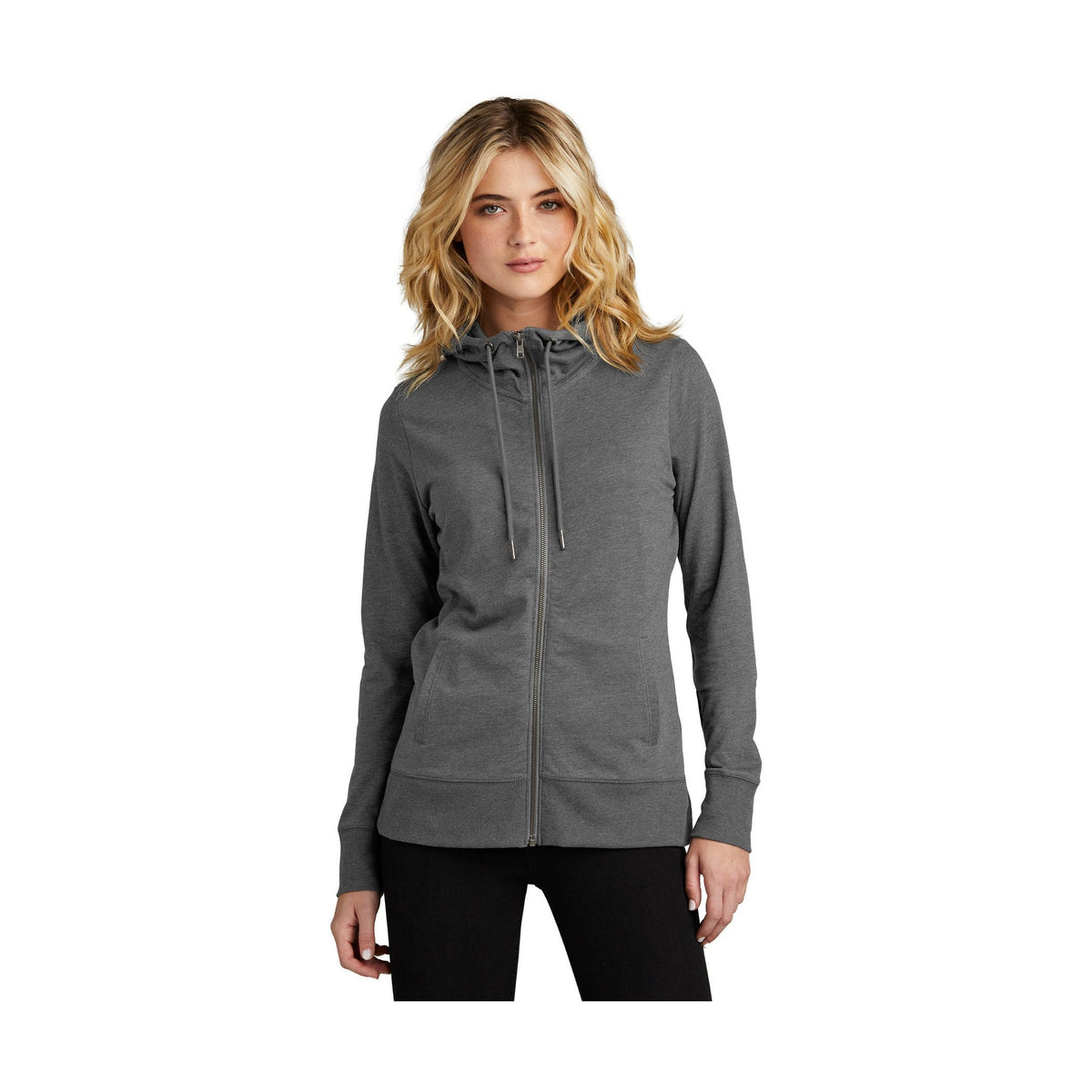 District Women's Featherweight French Terry Full-Zip Hoodie DT673