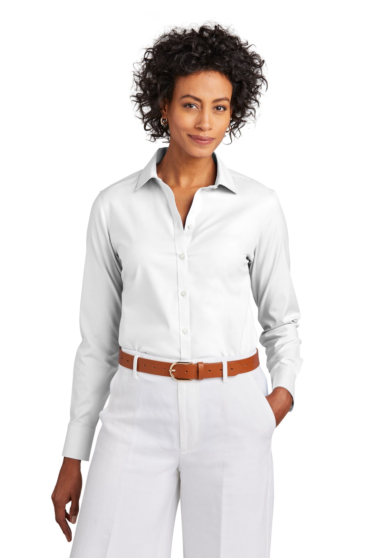 Brooks Brothers Women's Wrinkle-Free Stretch Pinpoint Shirt. BB18001 Corporate Apparel Shirts & Tops