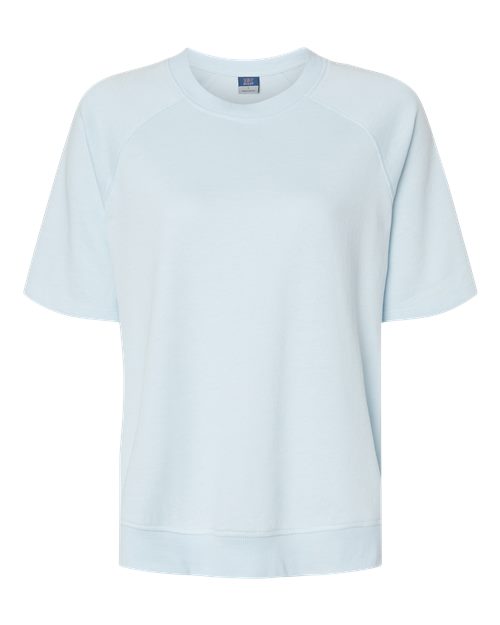 MV Sport Women's French Terry Short Sleeve Crewneck Pullover MV Sport