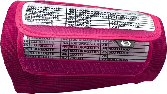 Adams Adult Three Pocket Pink Football Wrist Coach Playbook Football Accessories & Bags All