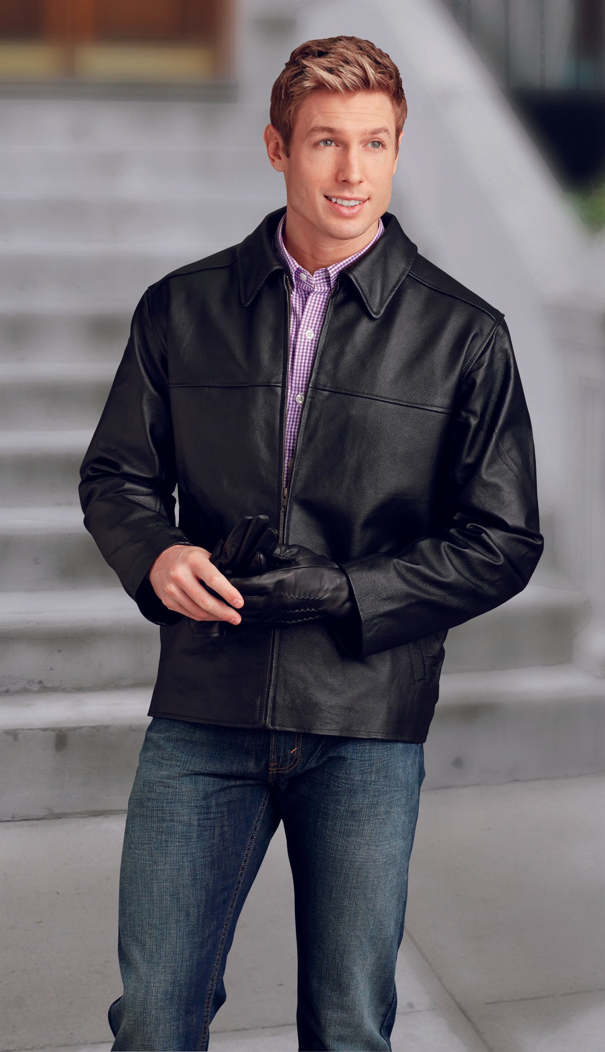 Burk's Bay Men's Napa Driving Jacket Black Mens Apparel Jackets & Vests