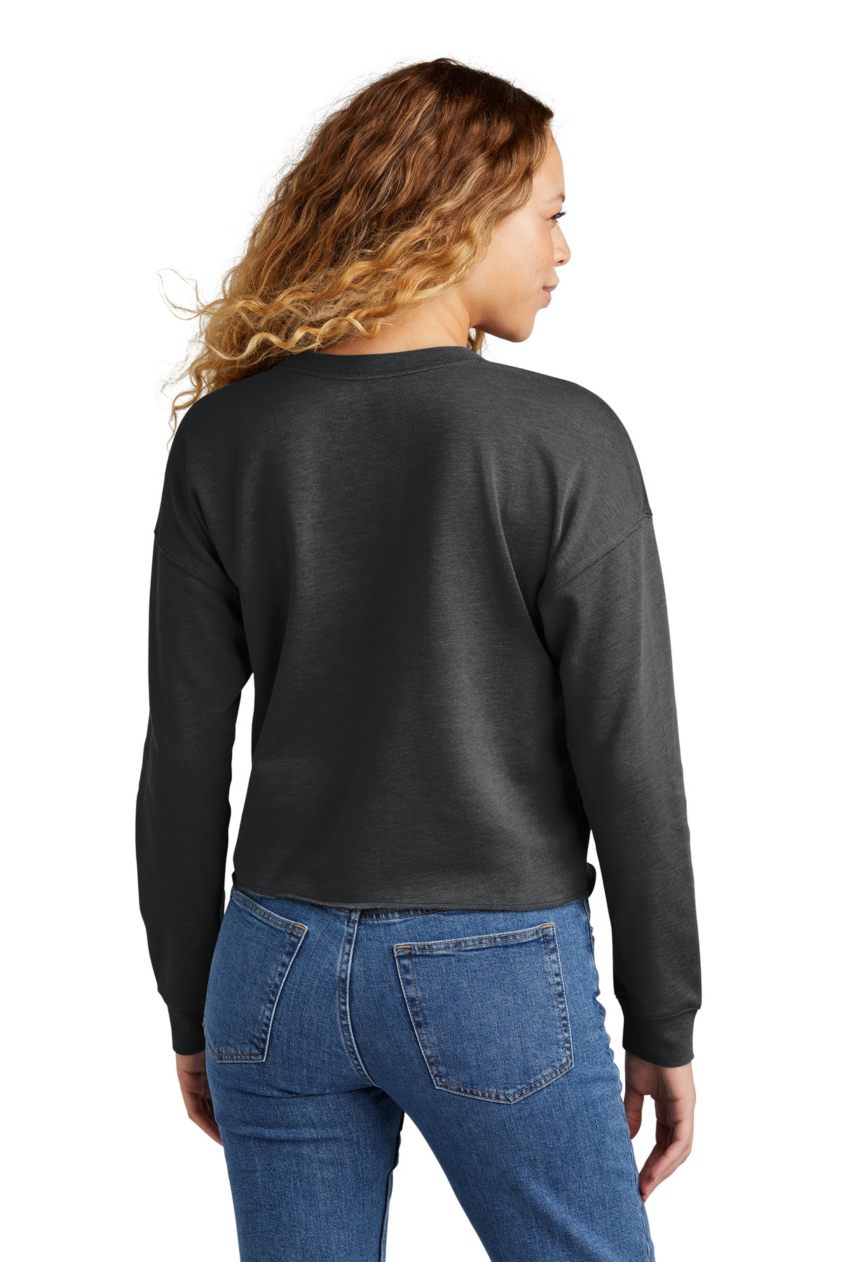 New Era Ladies Tri-Blend Fleece Crop Crew. LNEA514 Corporate Apparel Sweatshirts & Fleece