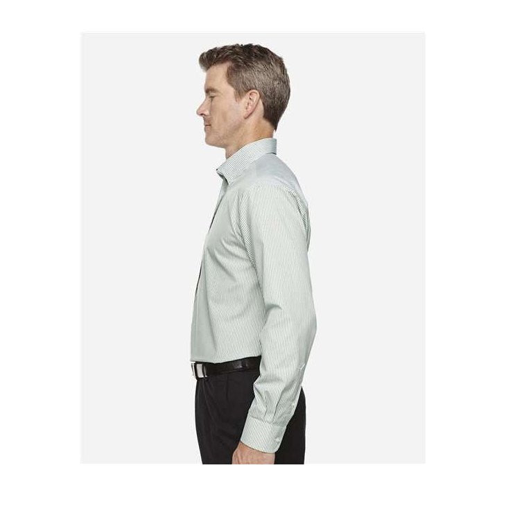Devon & Jones Men's Crown Collection Banker Stripe Woven Dress Shirt-4