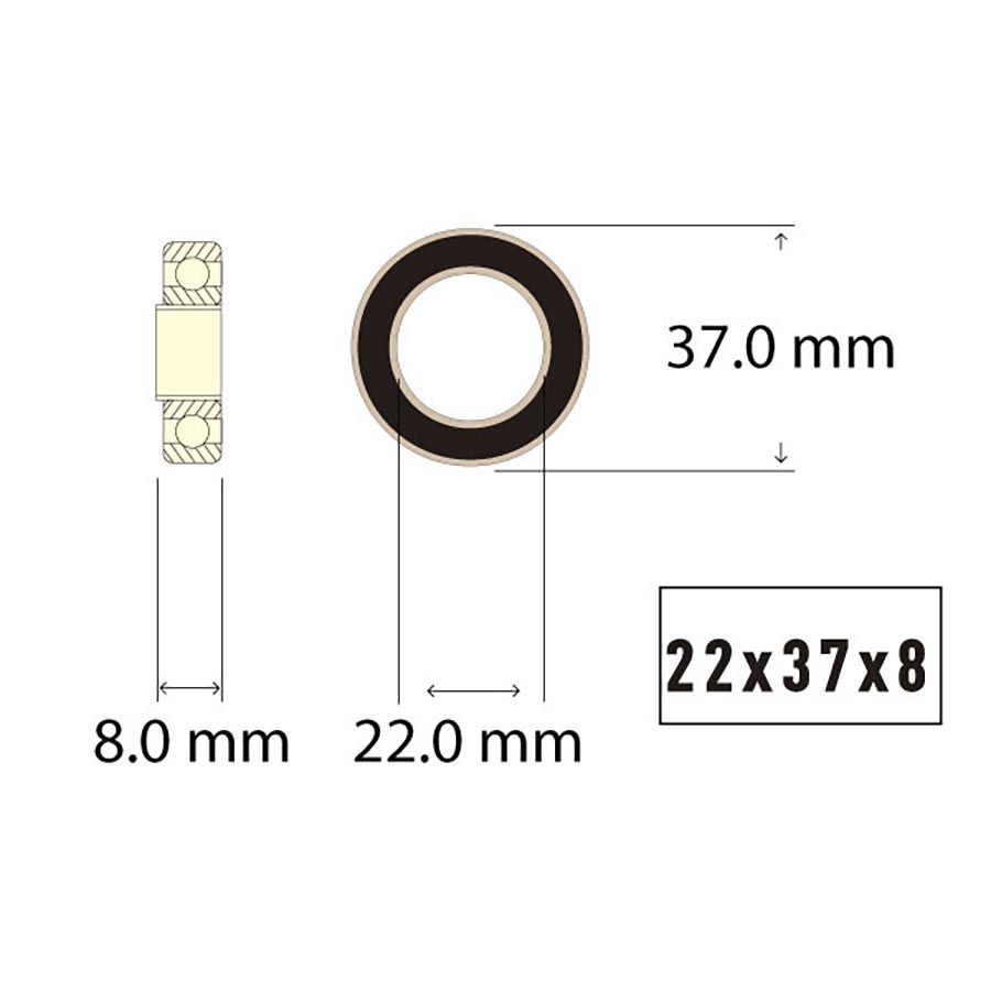 Wheels Manufacturing ABEC 3 Sealed Bearings-8
