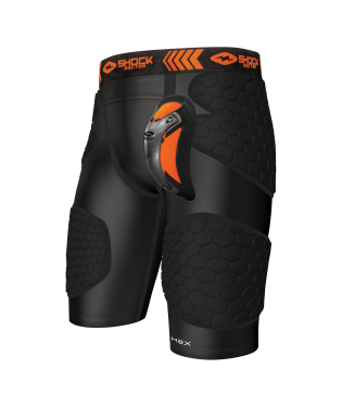 Shock Doctor Youth HEX Compression Fit Impact With Ultra Carbon Flex Cup Short Mens Apparel Shorts