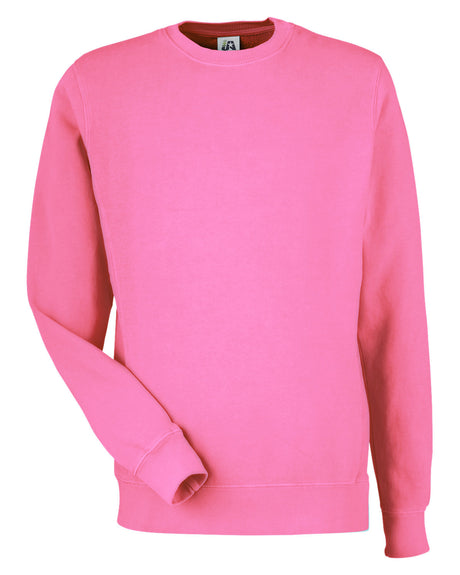 J. America Unisex Pigment Dyed Fleece Sweatshirt 8731JA-AB Mens Apparel Sweatshirts & Fleece