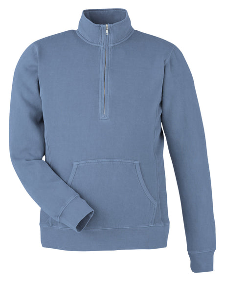 J. America Unisex Pigment Dyed Quarter-Zip Fleece 8732JA-AB Mens Apparel Sweatshirts & Fleece