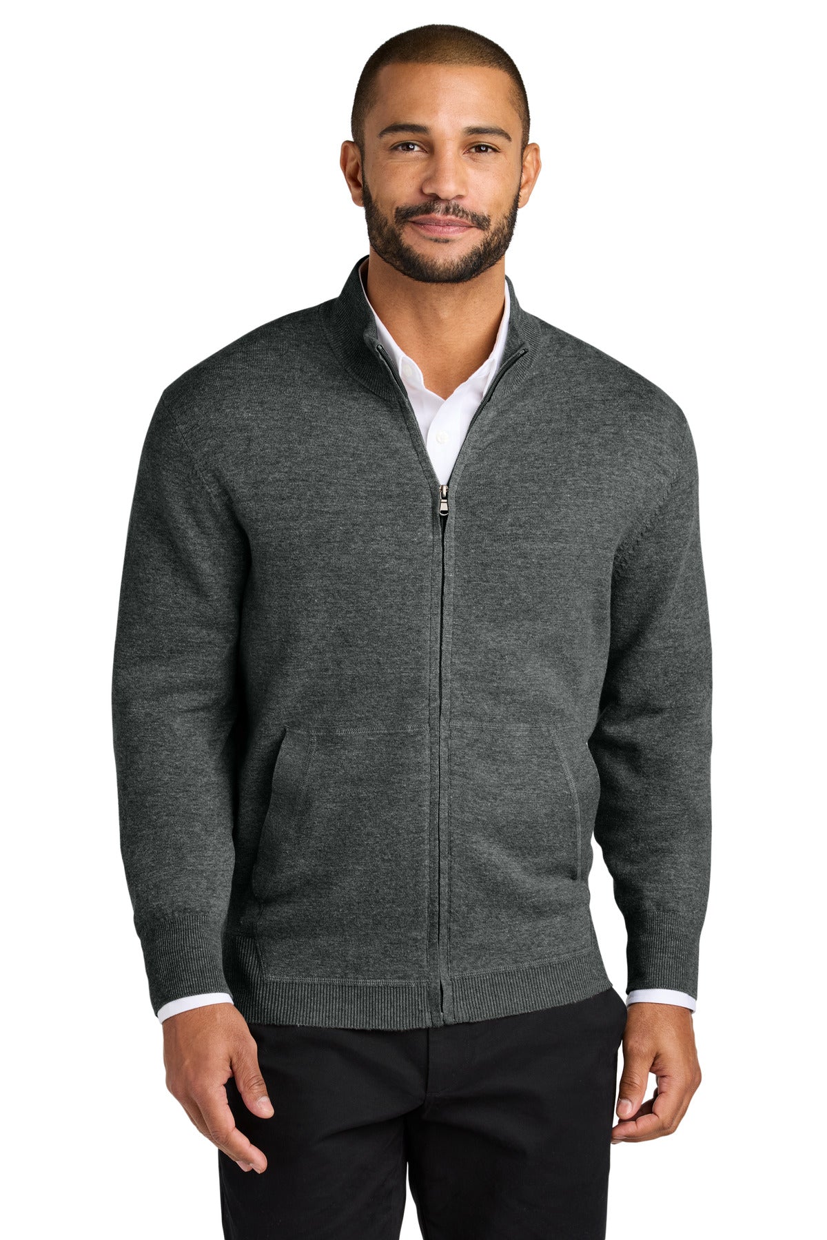 Port Authority Men's Easy Care Full-Zip Sweater Mens Apparel Sweatshirts & Fleece