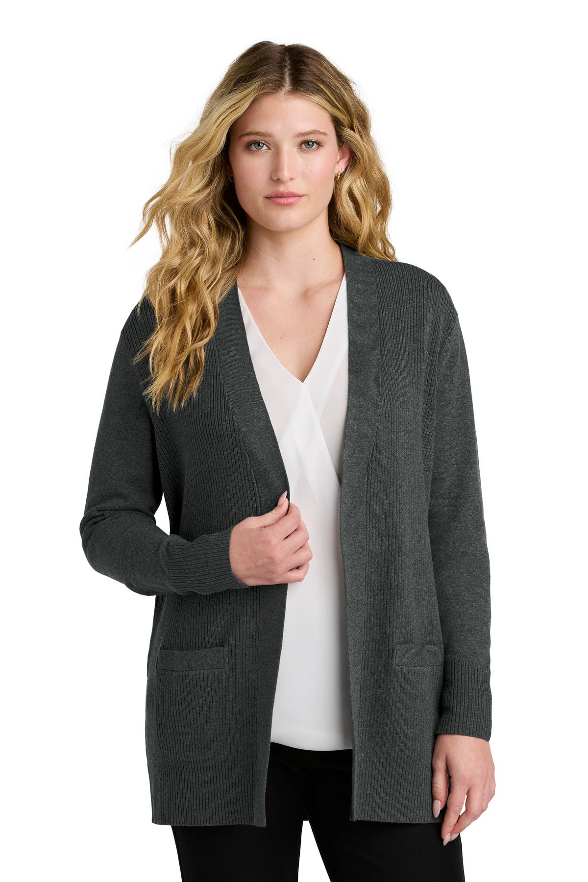 Port Authority Women's Easy Care Open-Front Cardigan Sweater Womens Apparel Sweatshirts & Fleece