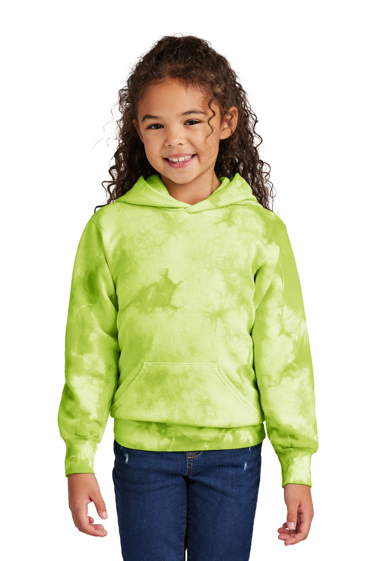 Port & Company Youth Girl's Crystal Tie-Dye Pullover Hoodie Youth Apparel Hoodies & Sweatshirts