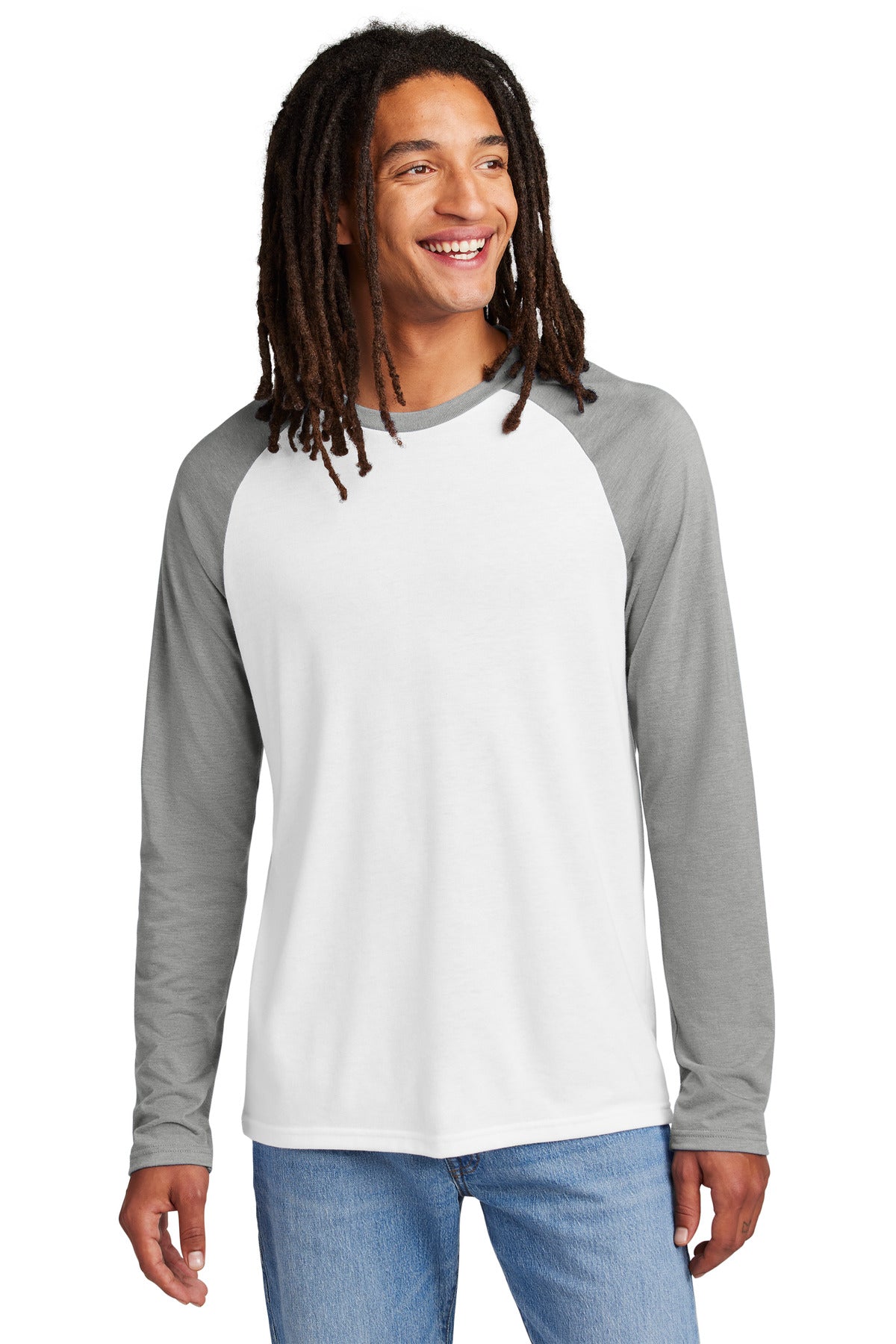 Allmade Men's Tri-Blend Long Sleeve Colorblock Raglan Mens Apparel Shirts & Tops