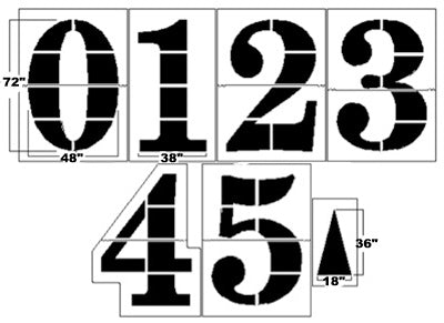 Trigon Sports 6' Pro-Style Football Stencil Kit - 1/16" Football Football Field Equipment All