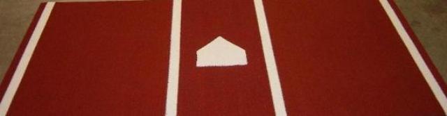 Trigon Sports Pro Turf Home Plate Mat - 6'x12' Clay Baseball Field Equipment All