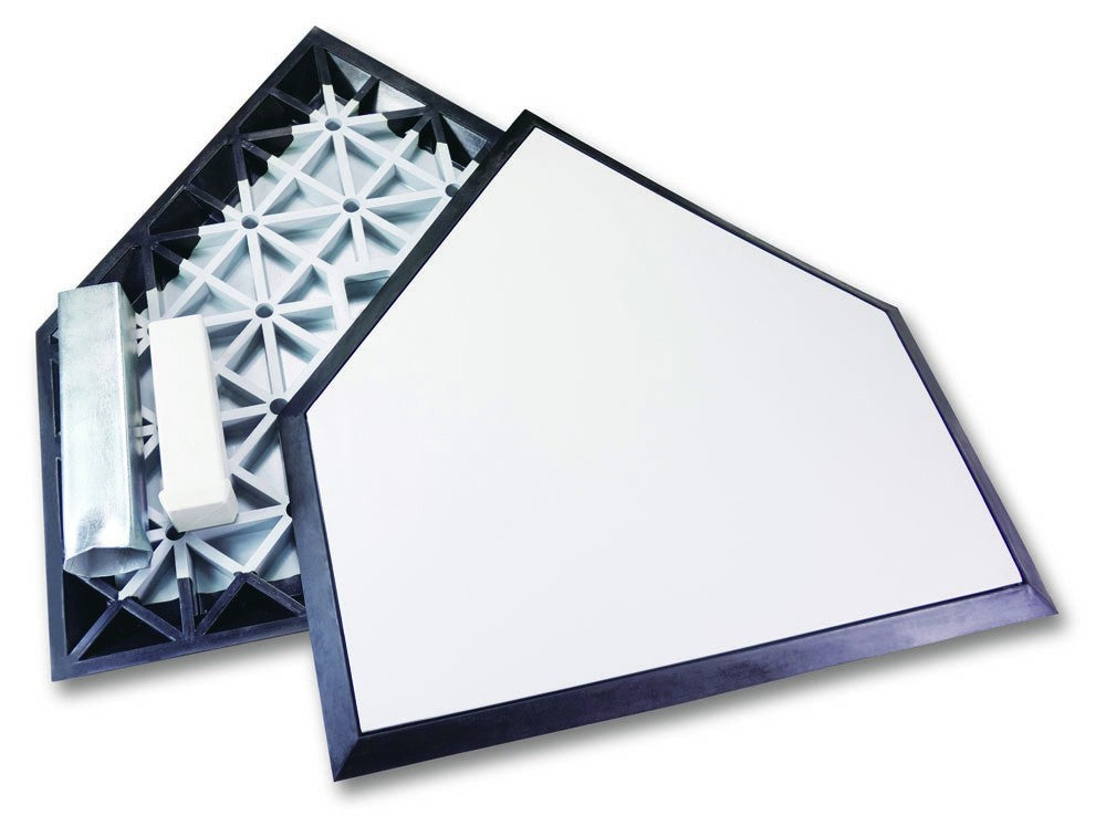 Trigon Sports Molded Rubber Home Plate w/ Ground Anchor Baseball Field Equipment All