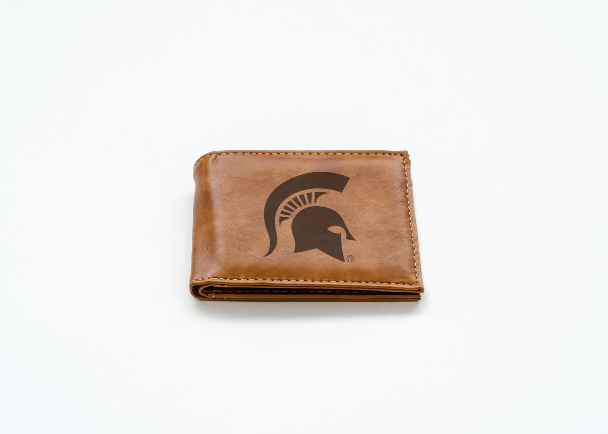 Rico Industries NCAA Michigan State Spartans Laser Engraved Billfold Wallet-2