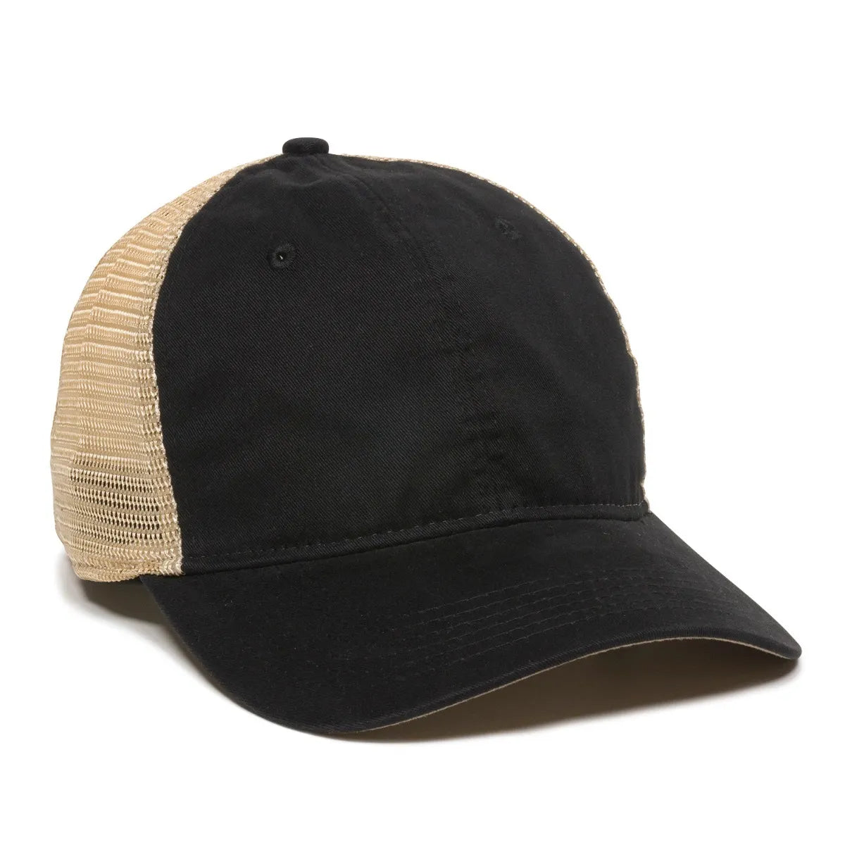 Outdoor Cap PWT-200M Tea-Stained Unstructured Trucker Hat Unisex Accessories Hats & Caps