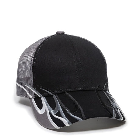 Outdoor Cap WAV-605M Embroidered Wave Design Structured Trucker Hat Unisex Accessories Hats & Caps