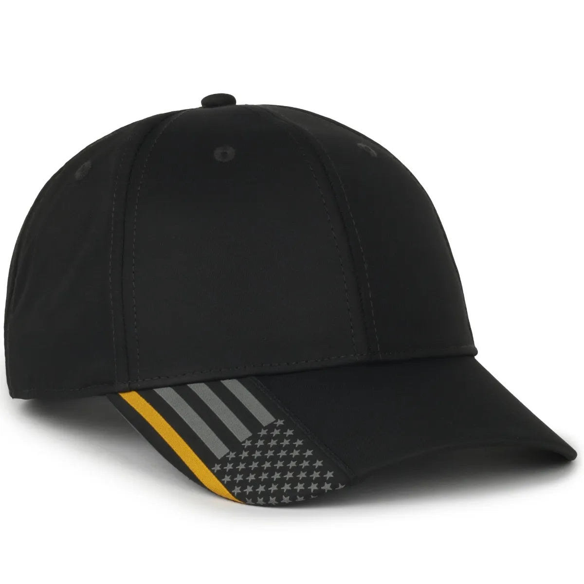 Outdoor Cap OC601 Service Stripes with US Flag Structured Solid Panel Hat Unisex Accessories Hats & Caps