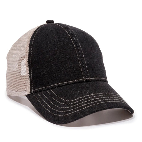 Outdoor Cap DN-200M Denim Structured Trucker Hat Unisex Accessories Hats & Caps