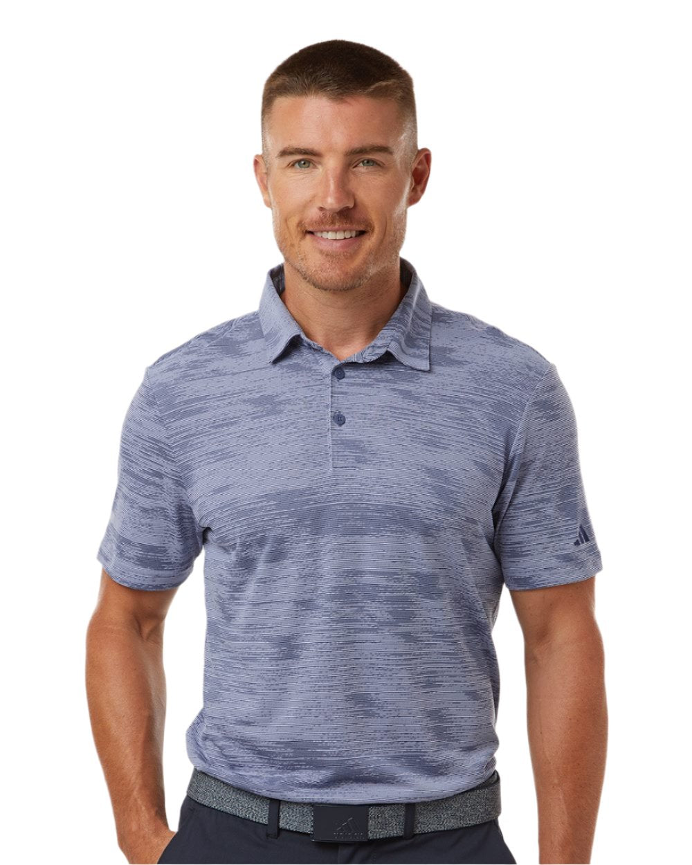 adidas Men's Ultimate 365 Textured Stripe Polo Mens Apparel Shirts & Tops