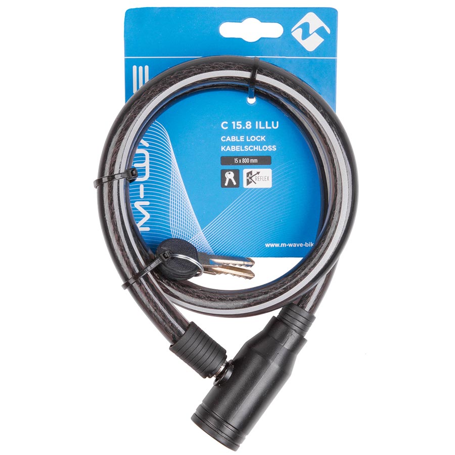 M-Wave C 15.8 Illu Cable Locks Bicycle Accessories Locks/Security