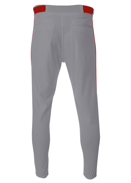 A4 Mens Pro-Style Elastic Bottom Baseball Pant Baseball Pants Adult