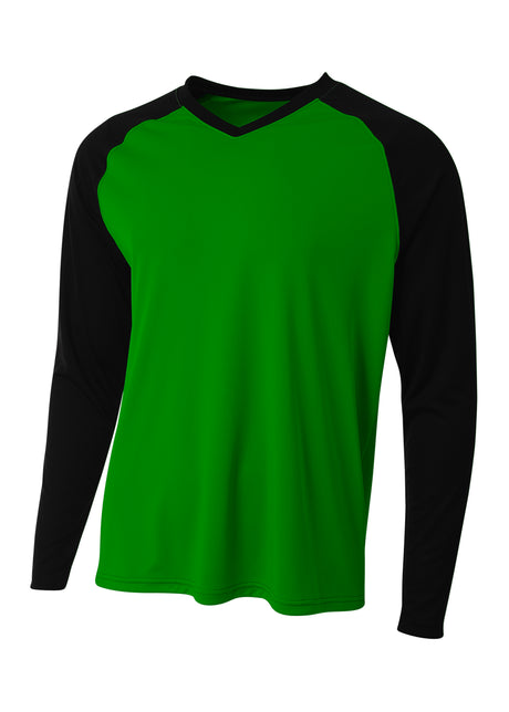 A4 Mens Long Sleeve Strike Raglan Tee Mens Apparel Shirts & Tops