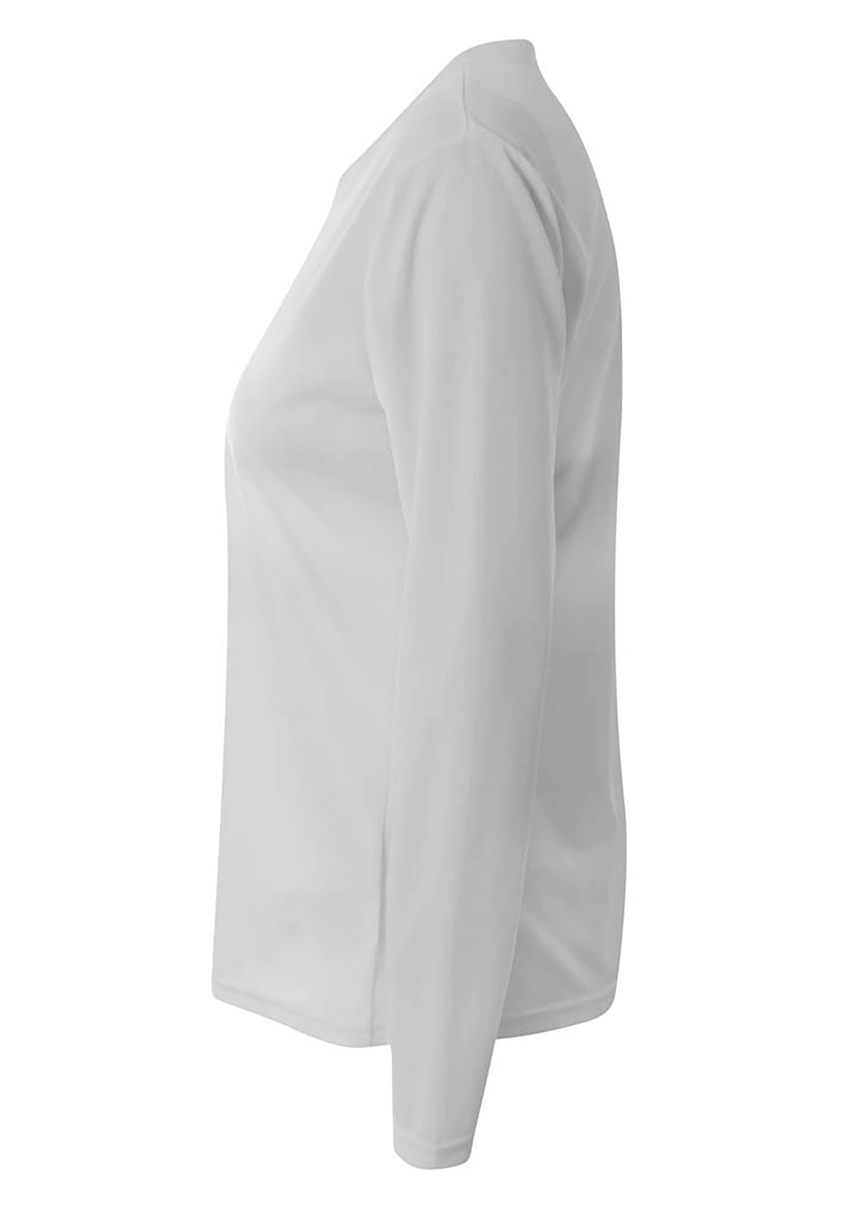 A4 Womens Long Sleeve V-Neck Bird's Eye Mesh Tee Womens Apparel Shirts & Tops