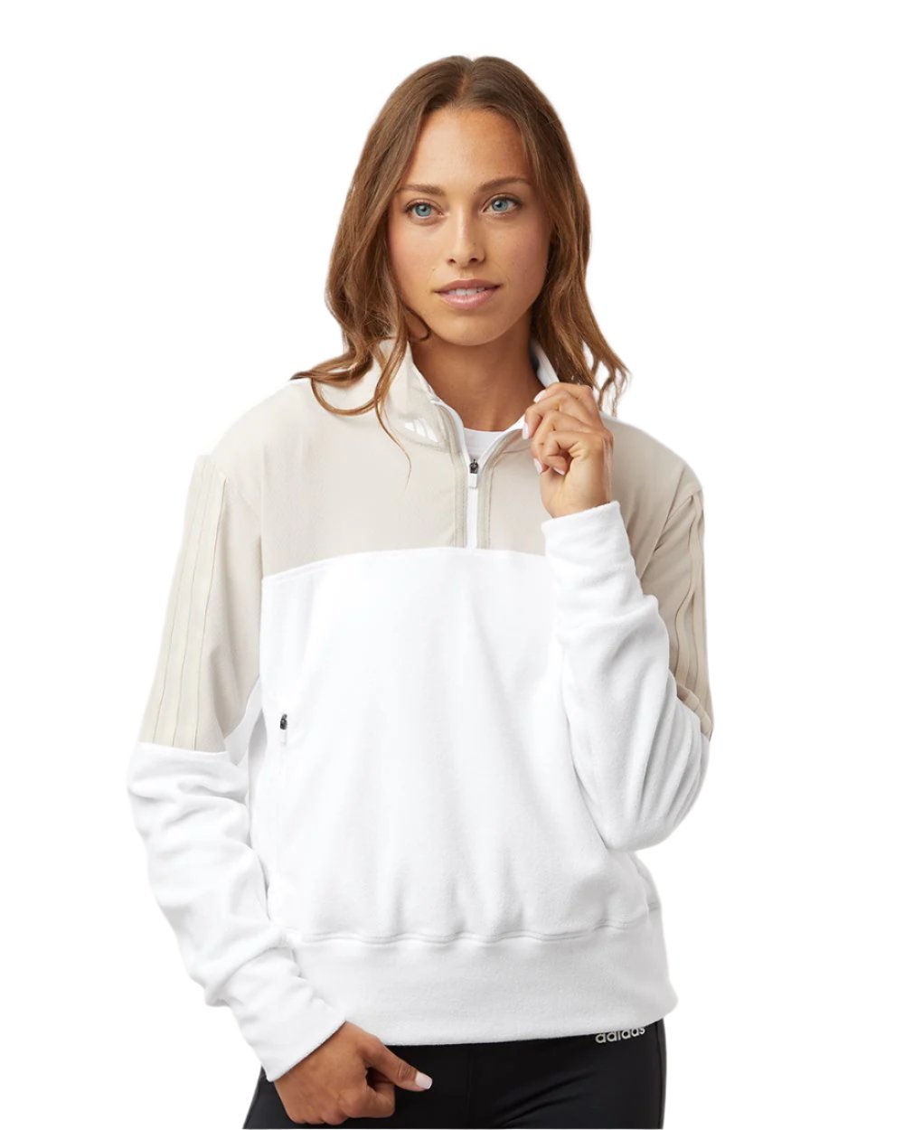 adidas Women's Fleece Quarter-Zip Pullover Womens Apparel Sweatshirts & Fleece