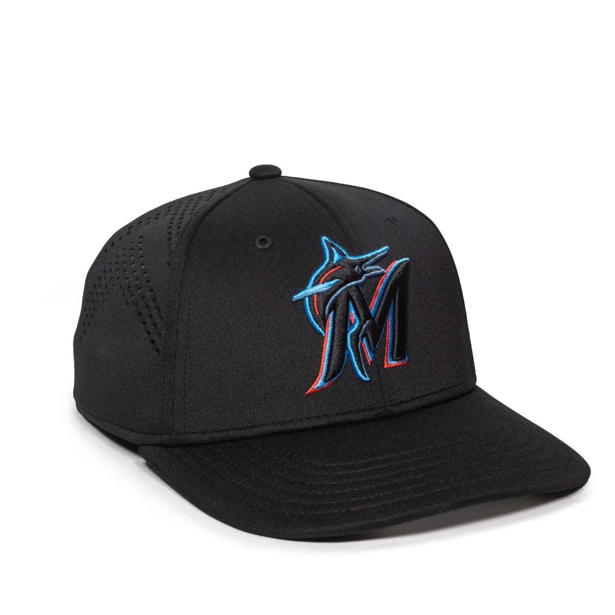 Outdoor Cap Miami Marlins™ Official MLB® Replica Structured Solid Panel Hat (MLB-600)-1