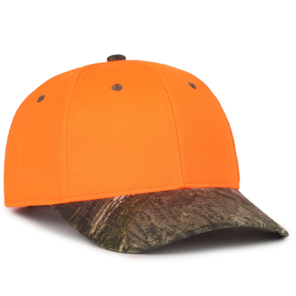 Outdoor Cap 202IS Blaze/ Camo Structured Solid Back Hat Unisex Accessories Hats & Caps