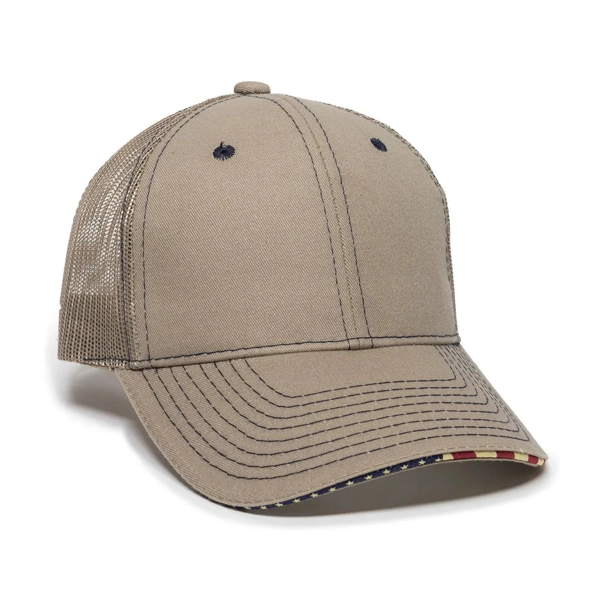 Outdoor Cap USA-800M Contrast Stitch Structured Trucker Hat-1