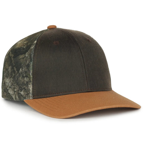 Outdoor Cap HPC-615M Weathered Cotton Structured Trucker Hat Unisex Accessories Hats & Caps