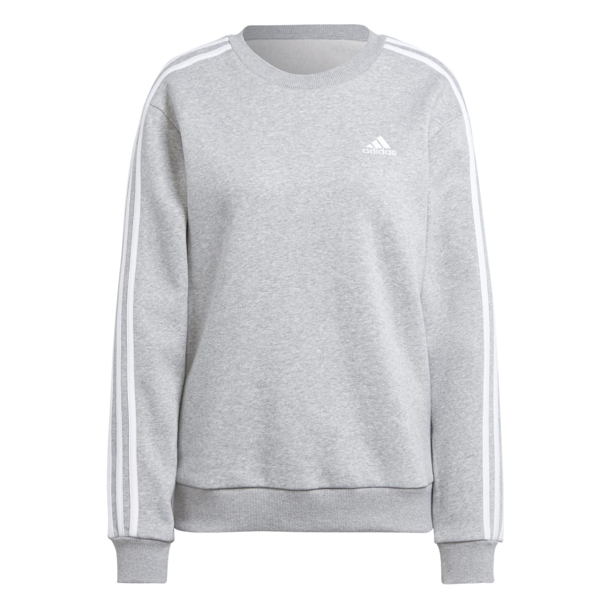 adidas Women's Essentials 3-Stripes Fleece Sweatshirt Womens Apparel Sweatshirts & Fleece