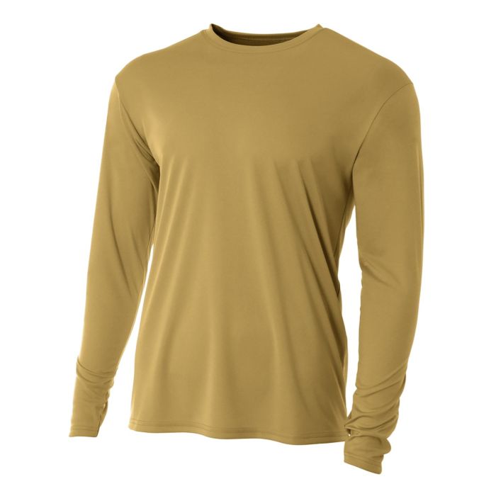 A4 Men's Cooling Performance Long Sleeve Crew Mens Apparel Shirts & Tops
