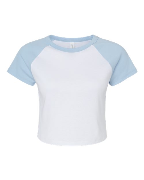 BELLA + CANVAS Women's Micro Rib Raglan Baby Tee BC1201 Womens Apparel Shirts & Tops