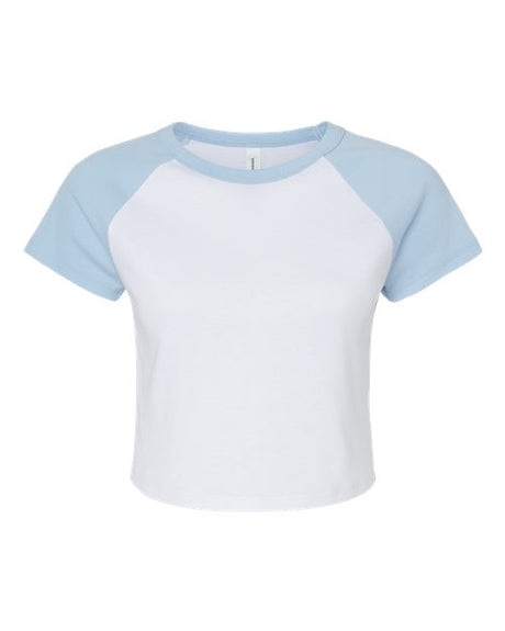 BELLA + CANVAS Women's Micro Rib Raglan Baby Tee BC1201 Womens Apparel Shirts & Tops