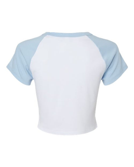 BELLA + CANVAS Women's Micro Rib Raglan Baby Tee BC1201 Womens Apparel Shirts & Tops