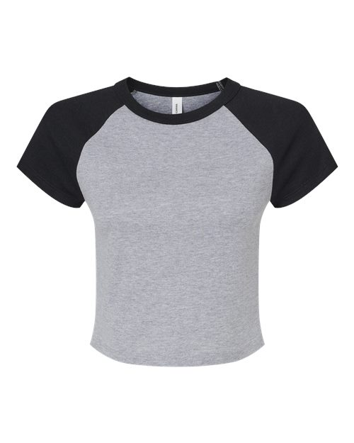 BELLA + CANVAS Women's Micro Rib Raglan Baby Tee BC1201 Womens Apparel Shirts & Tops